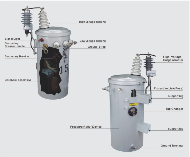 Pole Mounted Single Phase Transformer 